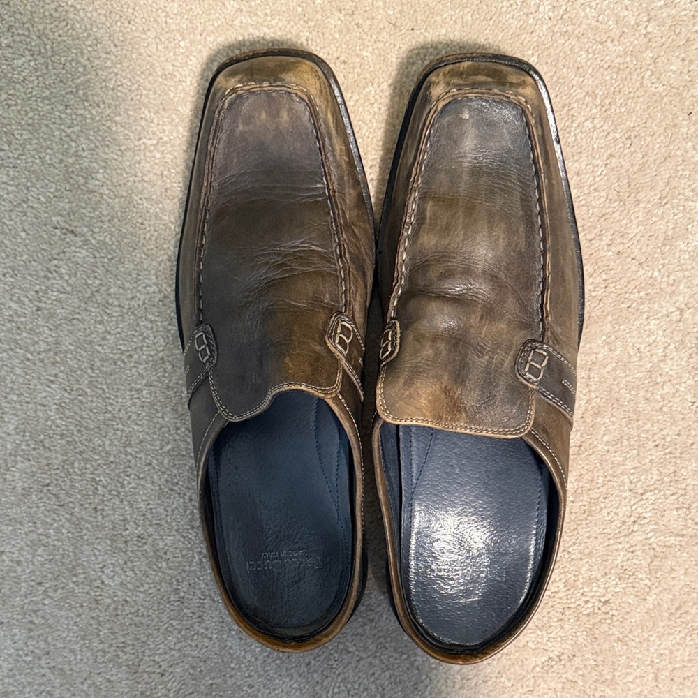 Bacco Bucci Rugged Men's Brown Leather Loafers